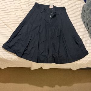 BDG Black Skater Mid Skirt